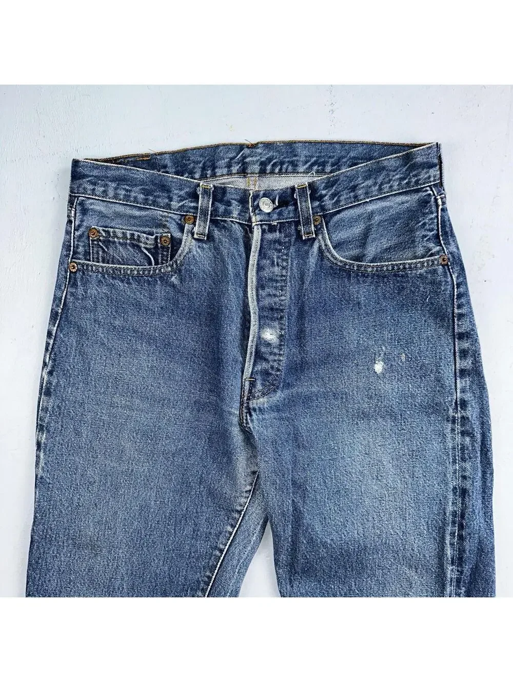 Levis 501 Vintage 80s Redline Selvedge USA XX Jeans Med Wash 32x32 Act 30x29
